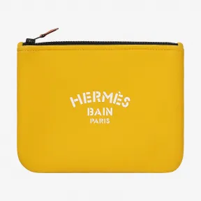 爱马仕/Hermes 红色 “Hermès Bain 羽冠捷豹”Neobain收纳包，小号 H103159M_01