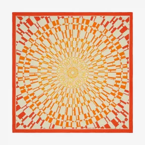 爱马仕/Hermes 红色 “H的奥普艺术”140厘米披肩 H242423S_08