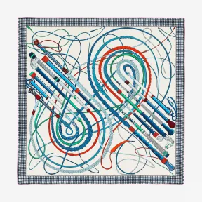 爱马仕/Hermes 多色 “猎鞭与手杖”140厘米披肩 H243116S_12