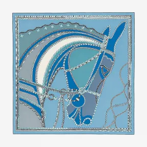 爱马仕/Hermes 蓝色 “晚礼服”140厘米披肩 H243174S_10