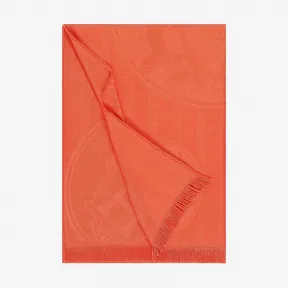 爱马仕/Hermes 灰色 “藏书章提花”长围巾 H262494S_B5