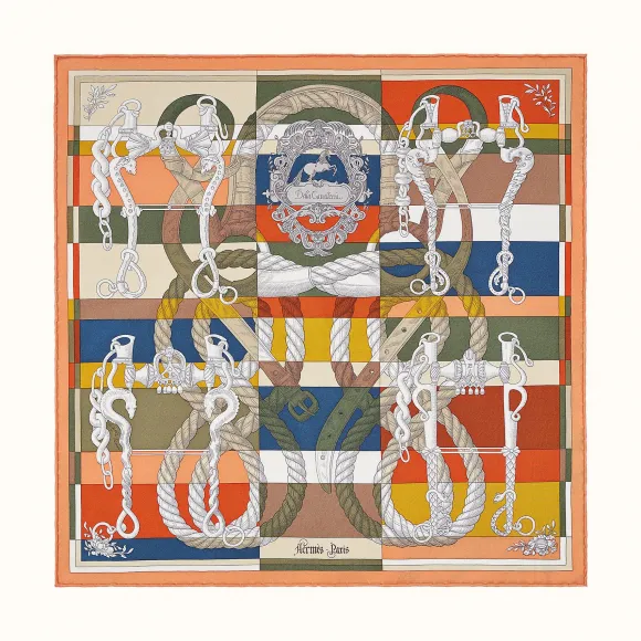 爱马仕/Hermes “骏马骑士”45厘米方巾 H892813S-12