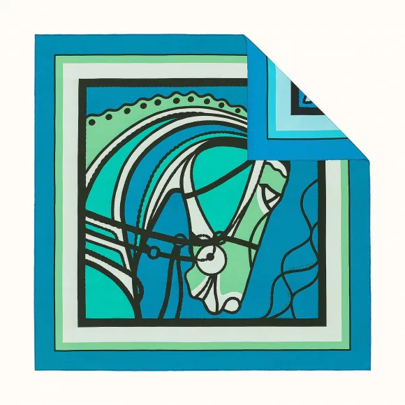 爱马仕/Hermes “波普式晚礼服”90厘米双面方巾 H903244S-03