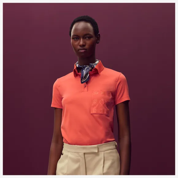 爱马仕/Hermes 白色 短袖Polo衫 H990641DS9040