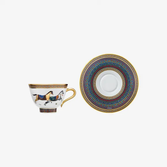 爱马仕/Hermes  “东方骏马”茶杯与杯碟 P009885P