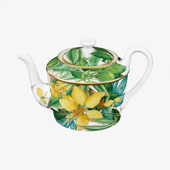 爱马仕/Hermes Passifolia茶壶 P044018P