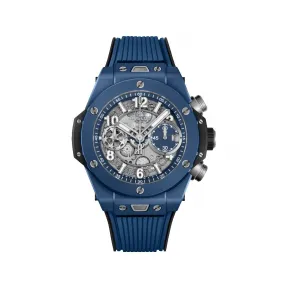 宇舶/Hublot Big Bang系列 42MM 微珠喷砂蓝色陶瓷 自动机械机芯 男表 441.EX.5129.RX.UCL22