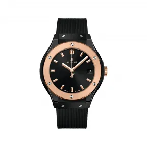 宇舶/Hublot 经典融合系列 33MM 抛光及缎面黑色陶瓷 石英机芯 女表 581.CO.1480.RX