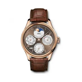 万国/IWC Portuguese Perpetual Calendar 系列 44.2 MM 玫瑰金 自动机械机芯 男表 IW502309