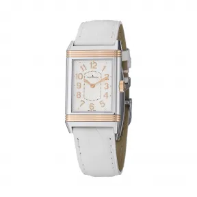 积家/Jaeger LeCoultre Reverso 翻转腕表系列  18k玫瑰金/精钢 石英机芯 女表 Q3204420