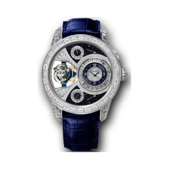 积家/Jaeger LeCoultre Duomètre 双翼系列 18k白金镶钻 手动机械机芯 男表 Q6073415