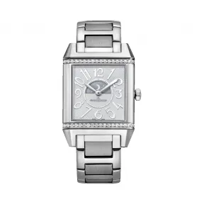 积家/Jaeger LeCoultre Reverso 翻转腕表系列  精钢镶钻，~36颗~0.58 克拉 自动机械机芯 女表 
