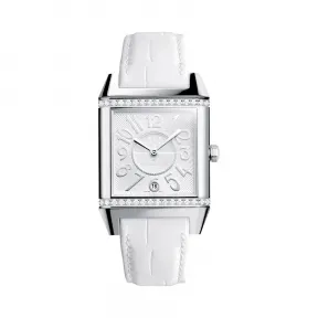 积家/Jaeger LeCoultre Reverso 翻转腕表系列  精钢镶钻，~36颗~0.58 克拉 自动机械机芯 女表 