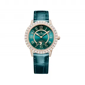 积家/Jaeger LeCoultre 女士玫瑰金自动腕表，自动上链Dazzling Rendez-Vous Night & Day约会系列日夜显示珠宝腕表Q343247J 