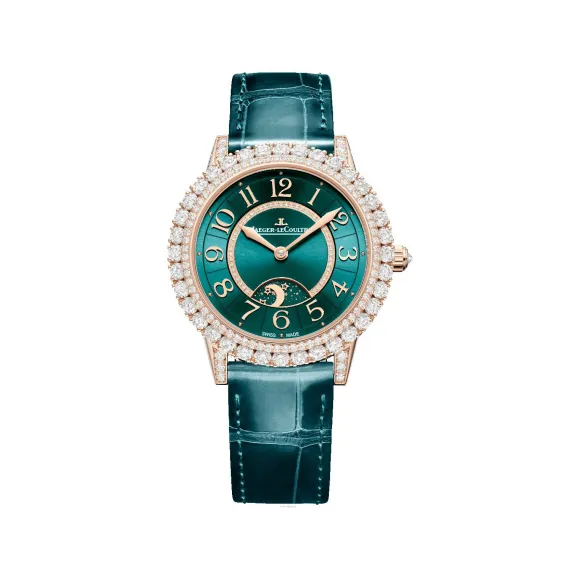 积家/Jaeger LeCoultre 女士玫瑰金自动腕表，自动上链Dazzling Rendez-Vous Night & Day约会系列日夜显示珠宝腕表Q343247J 
