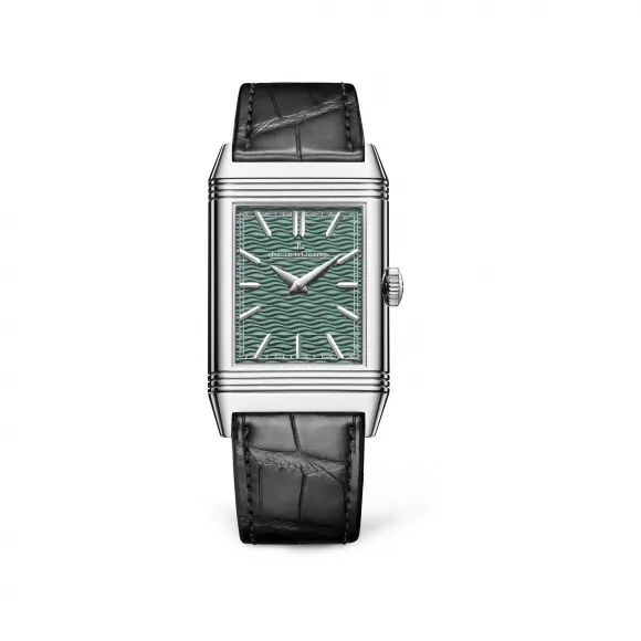 积家/Jaeger LeCoultre REVERSO翻转系列腕表 27.4MM 18k金（白色） 白色 机械机芯 男表 JLQ39334T2