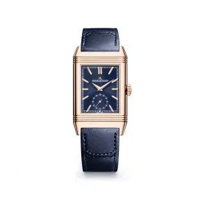 积家/Jaeger LeCoultre 玫瑰金款Reverso Tribute Small Seconds翻转系列小秒针手动上链男士腕表Q3982590 