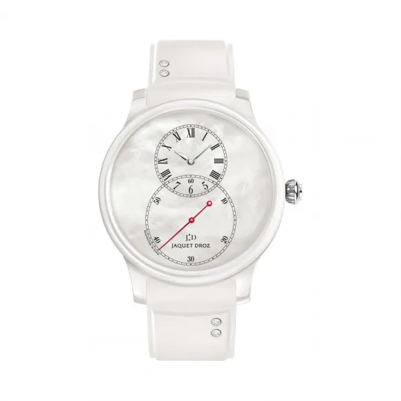 雅克德罗/Jaquet Droz 大秒针系列 白色陶瓷 自动机械机芯 男表 J003036208