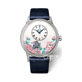 雅克德罗/Jaquet Droz 艺术工坊系列 18k白金镶钻 自动机械机芯 女表 J005034266