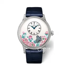 雅克德罗/Jaquet Droz 艺术工坊系列 18k白金镶钻 自动机械机芯 女表 J005034270