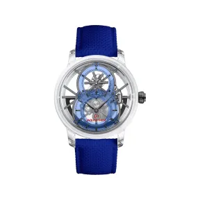 雅克德罗/Jaquet Droz 骷髅镂空陀飞轮腕表 (Tourbillon Skelet Skull) 42 MM 合成蓝宝石水晶表壳. 18K白金防水管和护轴 自动机械机芯 男表 J0135270061