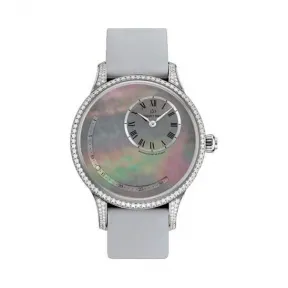 雅克德罗/Jaquet Droz 时分小针盘系列 18K白金 自动机械机芯 女表 J021014203