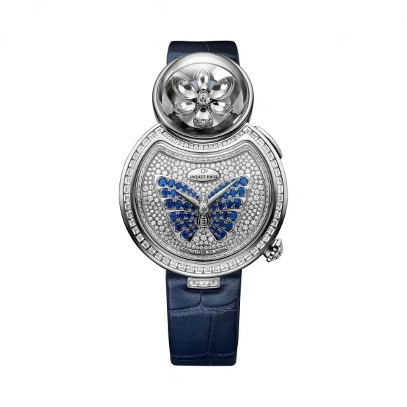 雅克德罗/Jaquet Droz 自动玩偶系列 18K白金表壳镶嵌64颗长阶梯形切割钻石（1 自动机械机芯 女表 J032004220