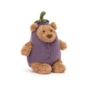 邦尼兔/JellyCat Bartholomew Bear Aubergine 茄子巴塞罗熊公仔 BARM3AUB