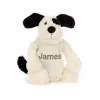 邦尼兔/Jellycat Bashful Black &amp; Cream Puppy with Personalised Cream Jumper JUMPCBAS3BCPN