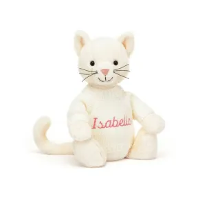 邦尼兔/Jellycat Bashful Cream Kitten with Personalised Cream Jumper JUMPCBAS3KIT