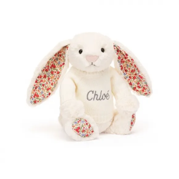 邦尼兔/Jellycat Blossom Cream Bunny with Personalised Cream Jumper JUMPCBL3CBNN