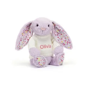 邦尼兔/Jellycat Blossom Jasmine Bunny with Personalised Cream Jumper JUMPCBL4BNL