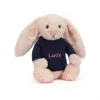 邦尼兔/Jellycat Bashful Blush Bunny with Personalised Navy Jumper JUMPNBAS3BLU