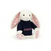 邦尼兔/Jellycat Blossom Cherry Bunny with Personalised Navy Jumper JUMPNBL3CHE
