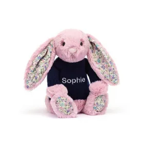 邦尼兔/Jellycat Blossom Tulip Bunny with Personalised Navy Jumper JUMPNBLN3BTP