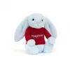 邦尼兔/Jellycat Bashful Blue Bunny with Personalised Red Jumper JUMPRBAS4BB