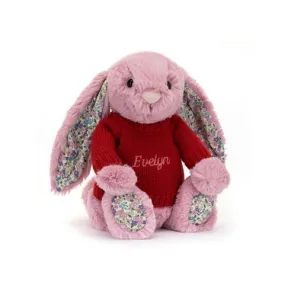 邦尼兔/Jellycat Blossom Tulip Bunny with Personalised Red Jumper JUMPRBLN3BTP