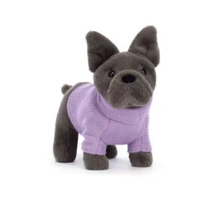 邦尼兔/JellyCat Sweater French Bulldog Purple 法国斗牛犬公仔 S3FDP