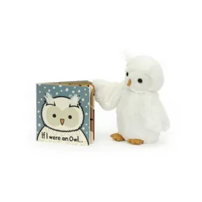 邦尼兔/Jellycat If I Were An Owl Board Book and Bashful Owl Medium SETBB444OWLN