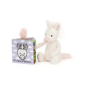 邦尼兔/Jellycat If I Were a Unicorn Board Book and Bashful Unicorn Medium SETBB444UNI