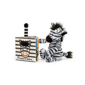 邦尼兔/Jellycat If I Were A Zebra Board Book and Bashful Zebra Medium SETBB444ZEB
