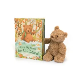 邦尼兔/Jellycat It's a Big World Bartholomew Book and Bartholomew Bear Medium SETBK4BAR