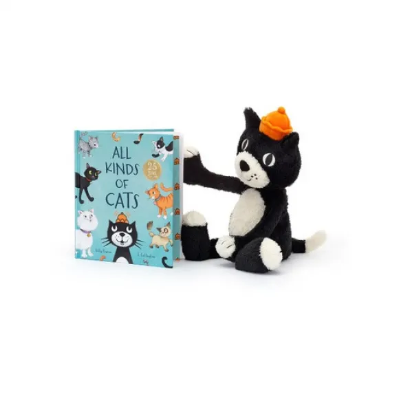 邦尼兔/Jellycat All Kinds of Cats Book and Jellycat Jack Medium SETBK4CATS