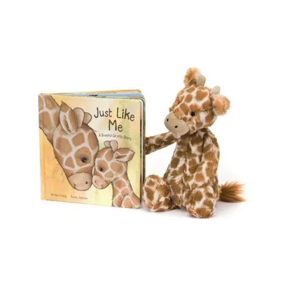 邦尼兔/Jellycat Just Like Me Book and Bashful Giraffe Medium SETBK4JLM