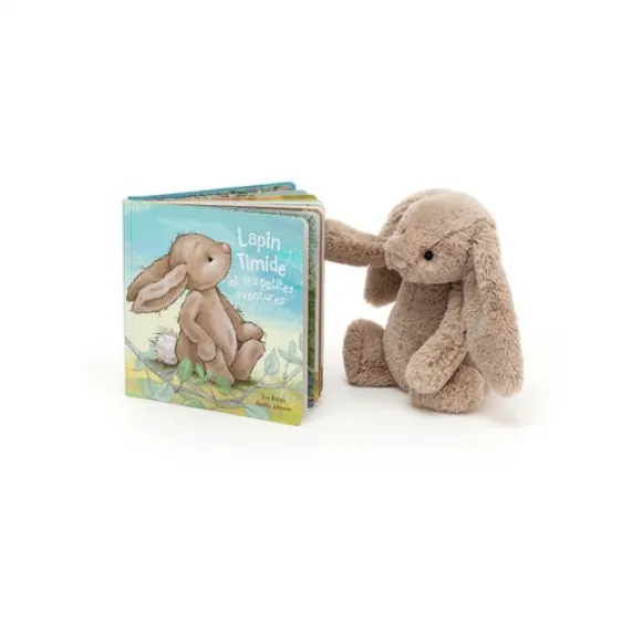 邦尼兔/Jellycat Lapin Timide Et Ses Petites Aventures and Bashful Beige Bunny Medium SETBK4LMF