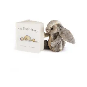 邦尼兔/Jellycat The Magic Bunny Book and Bashful Cottontail Bunny Medium SETBK4MB