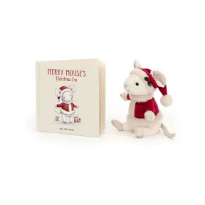 邦尼兔/Jellycat Merry Mouse's Christmas Eve Book and Merry Mouse SETBK4MER
