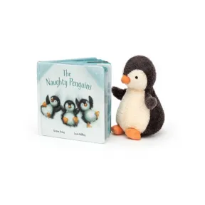 邦尼兔/Jellycat The Naughty Penguins Book and Peanut Penguin Medium SETBK4NP
