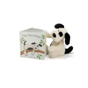 邦尼兔/Jellycat Puppy Makes Mischief Book and Bashful Puppy Medium SETBK4PM
