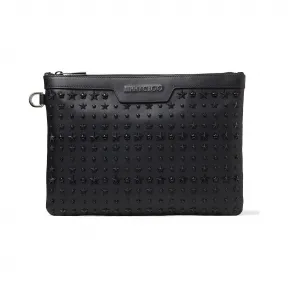 Jimmychoo/吉米周 星饰黑色细腻牛皮公文包  DEREKSLTJ010003